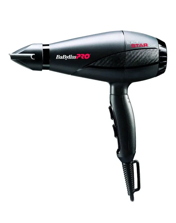 Фен, плойка, щипцы BaByliss PRO, Фен Black Star ionic 2200W BAB6250IE, BaByliss-1
