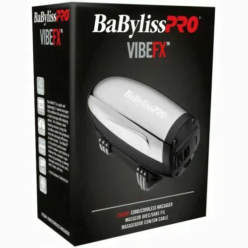 BaByliss PRO VibeFx Lithium Massager Cord/Cordless 2-Spd Stainless Steel FXSSM1-0