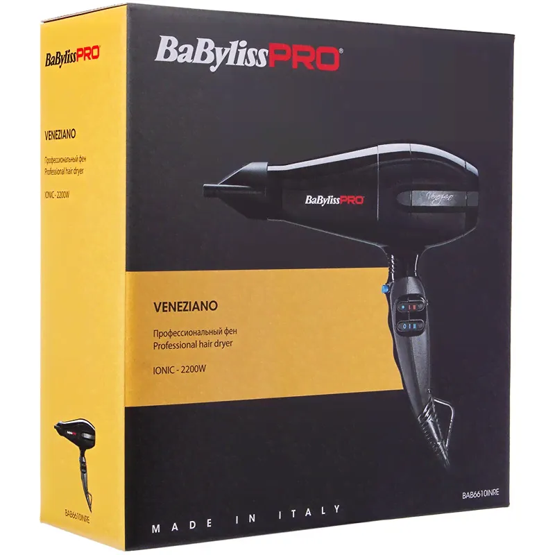 Фен профессиональный BaByliss PRO Veneziano Ionic для волос, 2200W-0