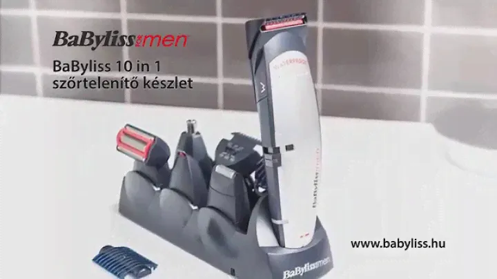 Babyliss E837E - 10 in 1 szőrtelenítő szett W Tech pengerendszerrel